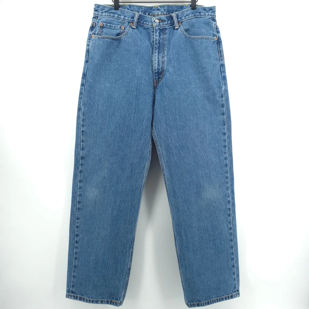 Levi's 550 Mens Relaxed Fit Jeans 38x32 Blue Medium Wash Denim Tapered Leg